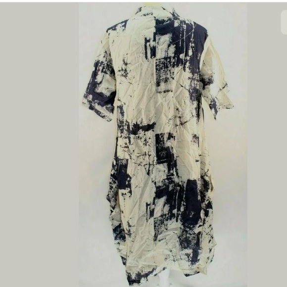 Amato Rizzi Dress Ink Abstract Button-Up Maxi - Picture 4 of 7